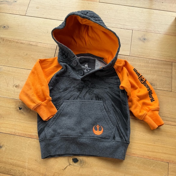Kids Orange and Gray Hoodie Disney‎ Parks youth XXS Starwars - Picture 1 of 5